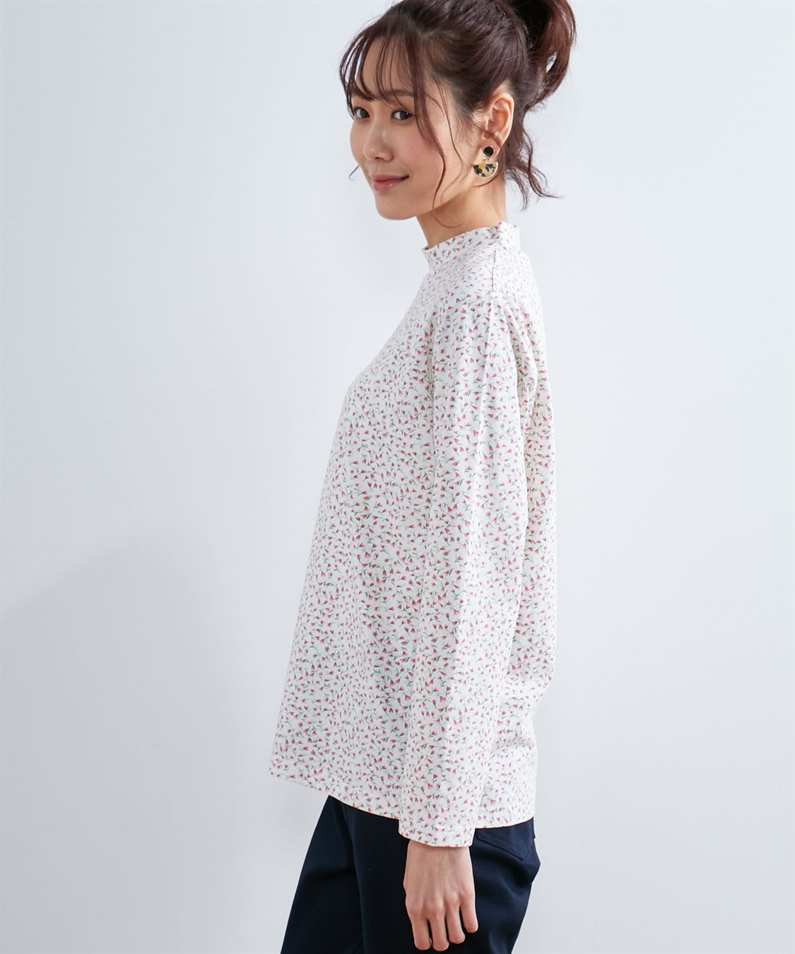 DECOY オーガニックコットンハイネックプリントプルオーバー_sub_2