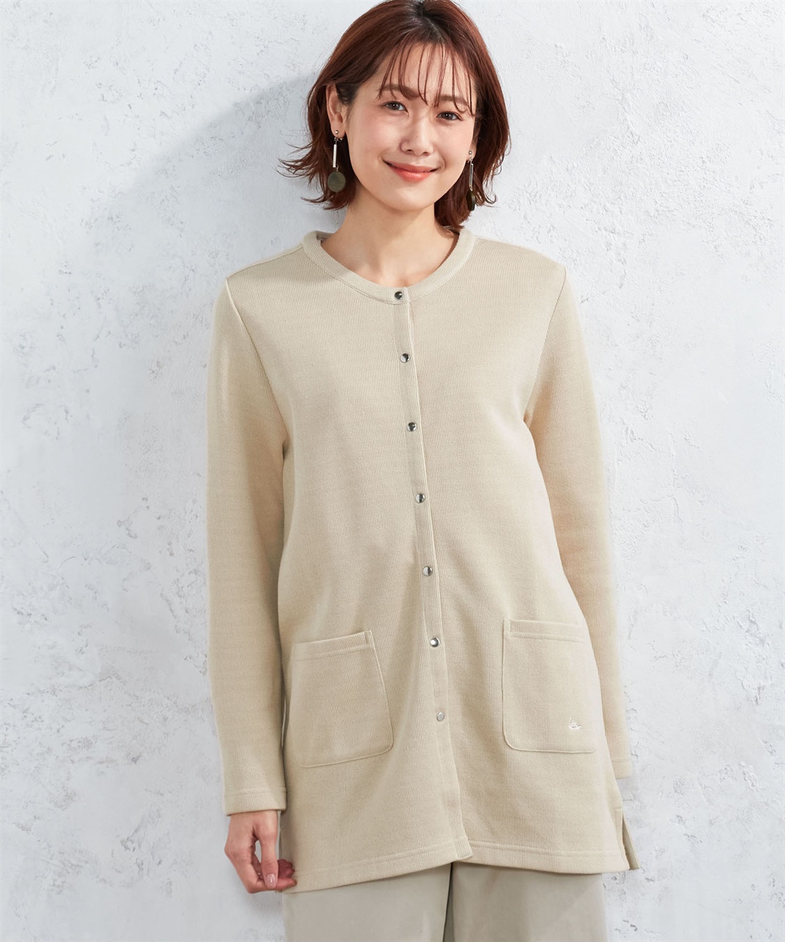 DECOY Wフェイスクルーネックカーディガン_sub_2