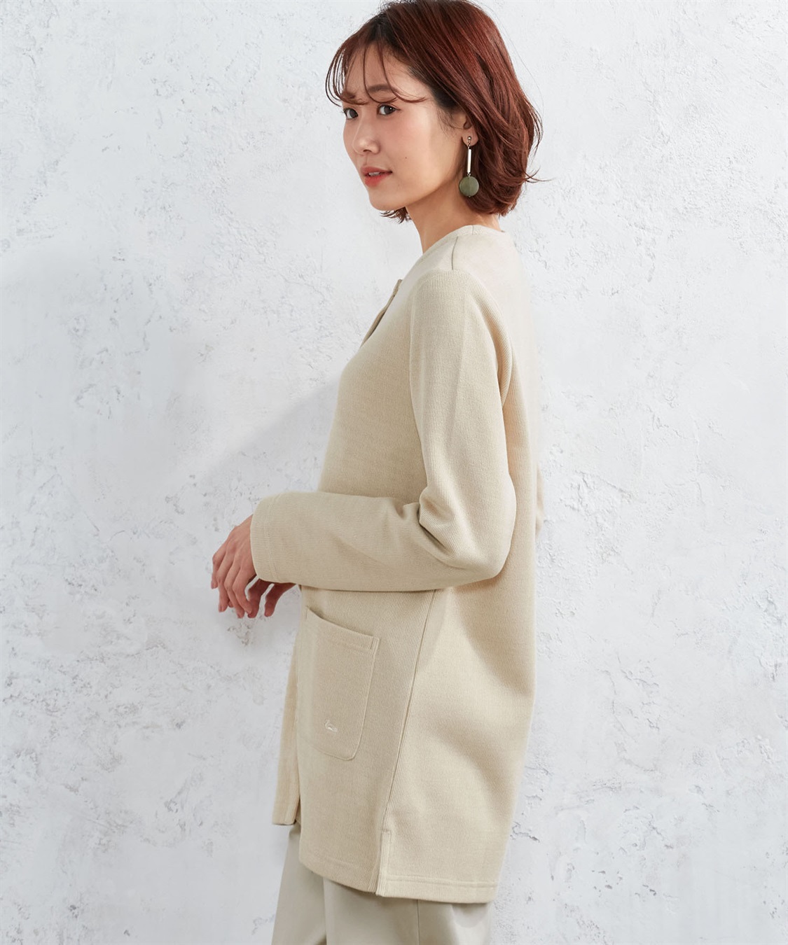 DECOY Wフェイスクルーネックカーディガン_sub_3