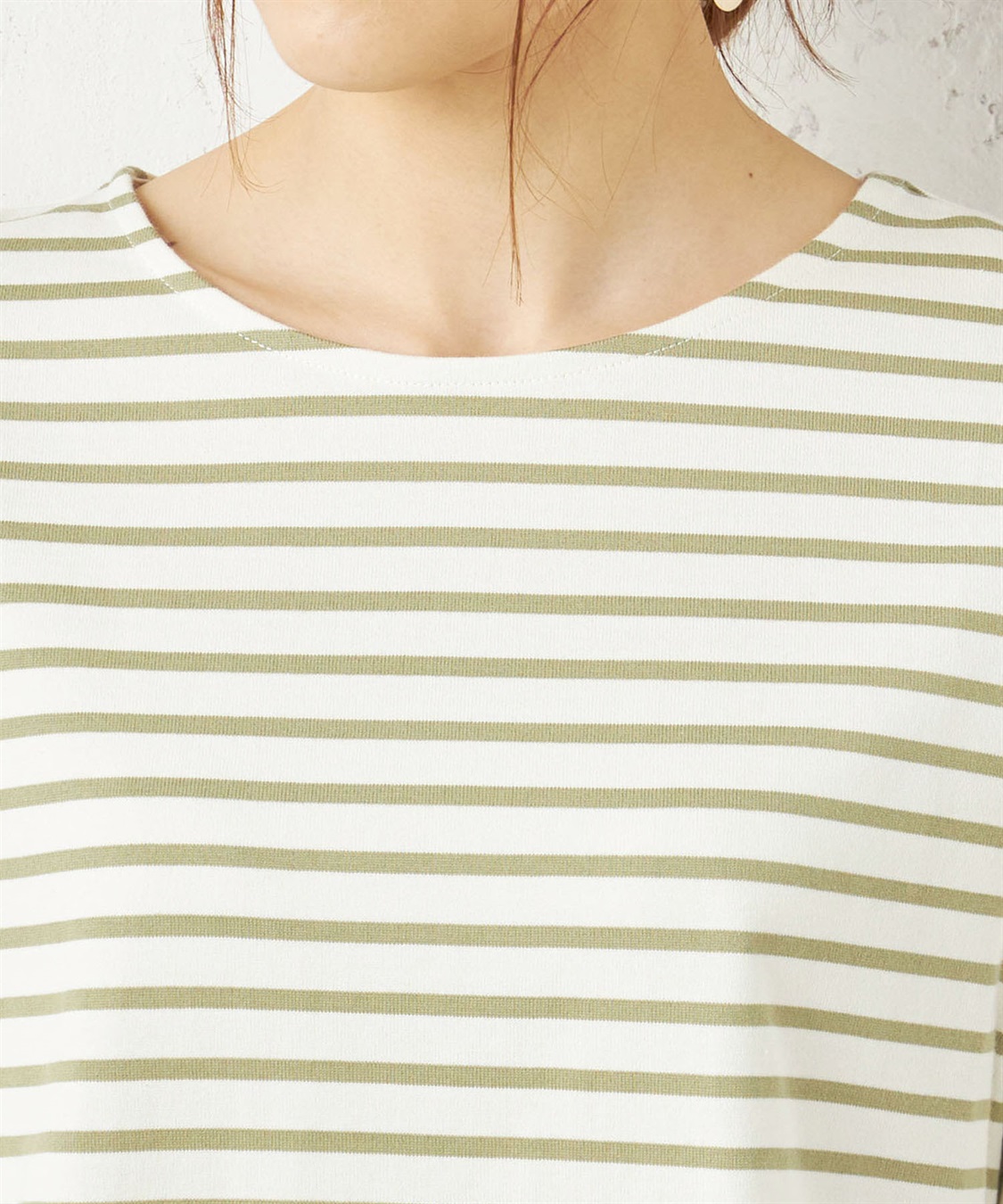 DECOY オーガニックコットンフェイクレイヤードボーダーチュニック_sub_3