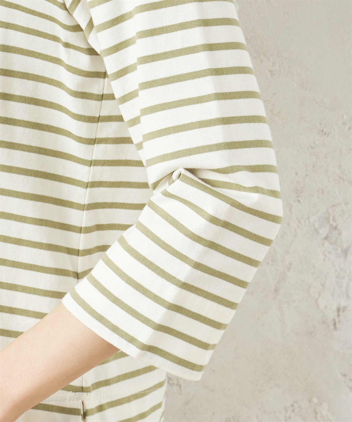 DECOY オーガニックコットンフェイクレイヤードボーダーチュニック_sub_4