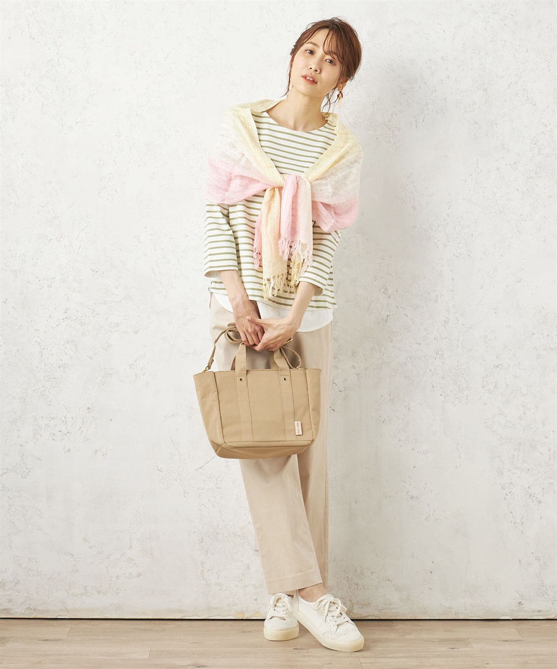 DECOY オーガニックコットンフェイクレイヤードボーダーチュニック_sub_9