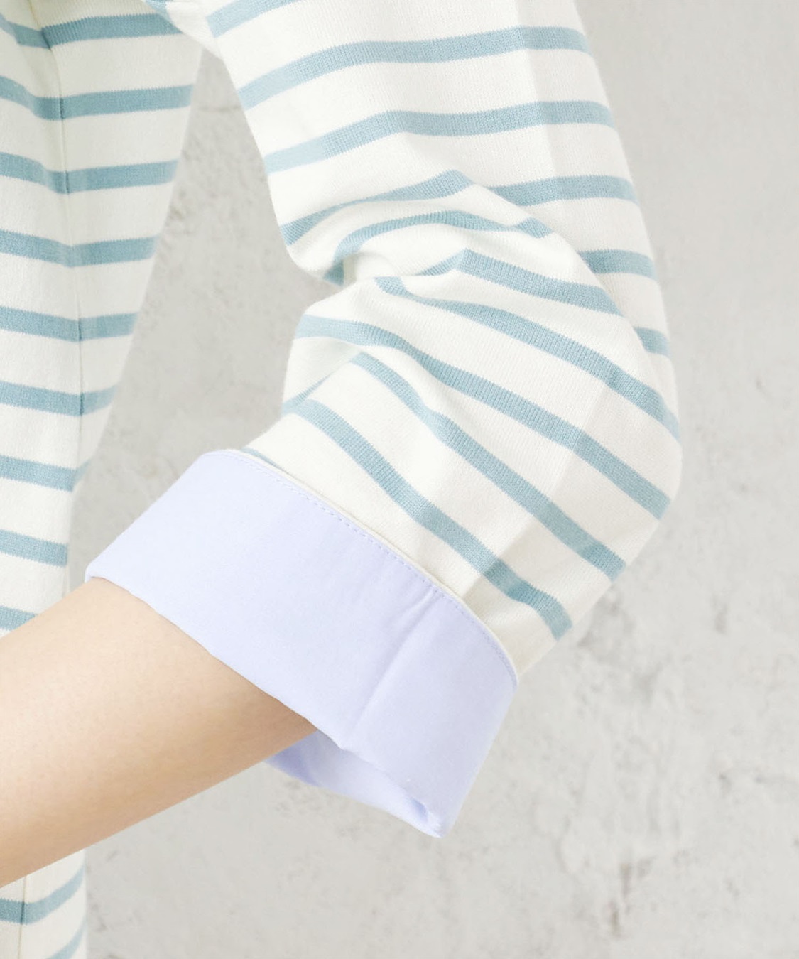 DECOY オーガニックコットンフェイクレイヤードボーダーチュニック_sub_10