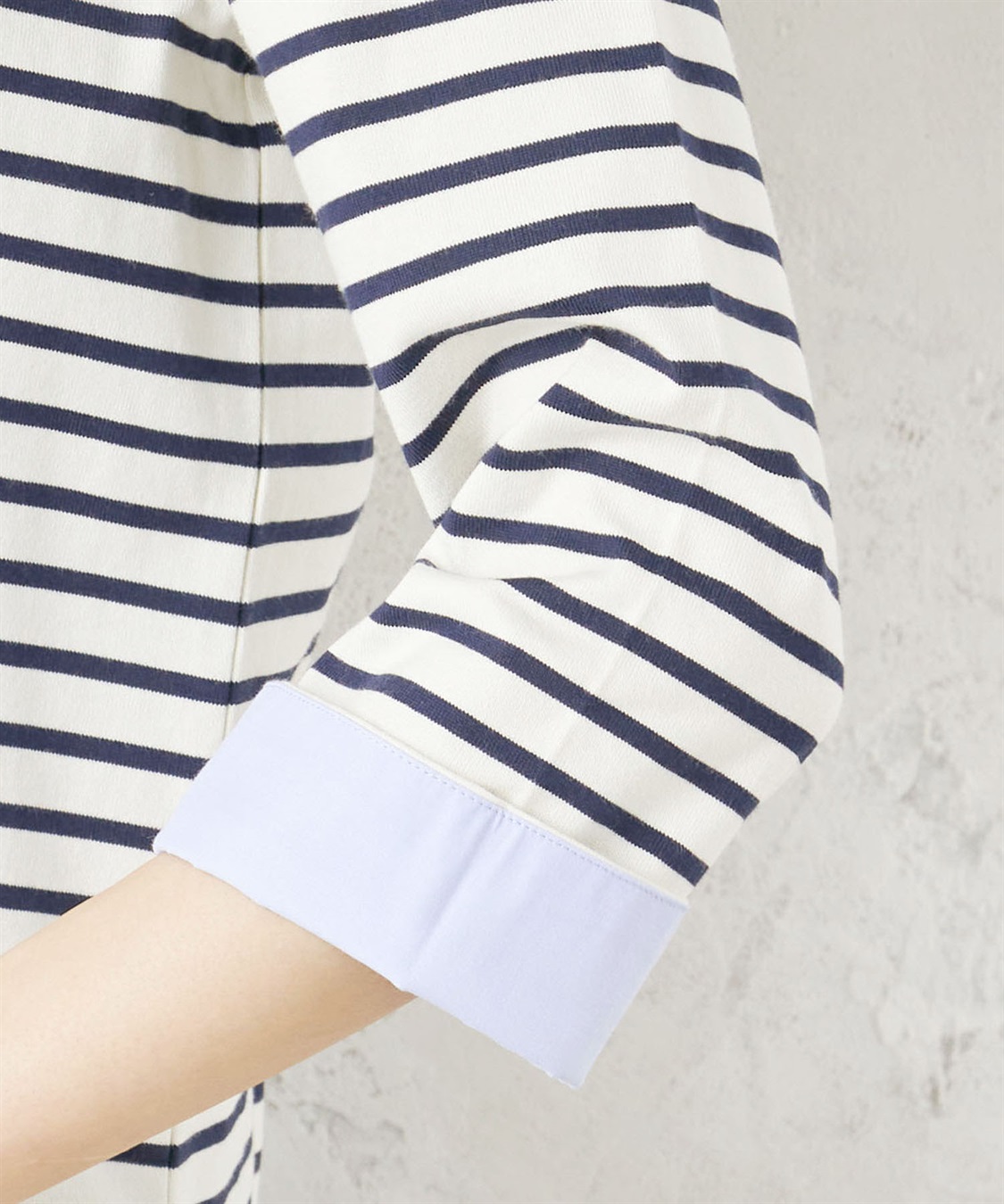 DECOY オーガニックコットンフェイクレイヤードボーダーチュニック_sub_11