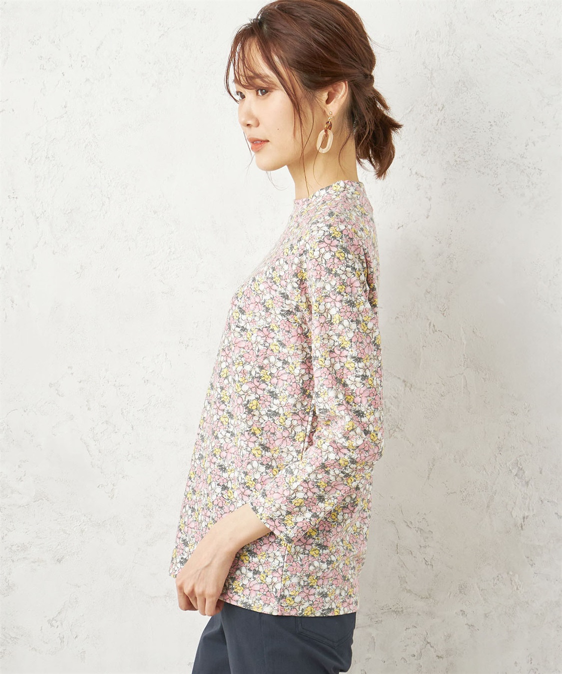 DECOY オーガニックコットン花柄プリントプルオーバー_sub_1