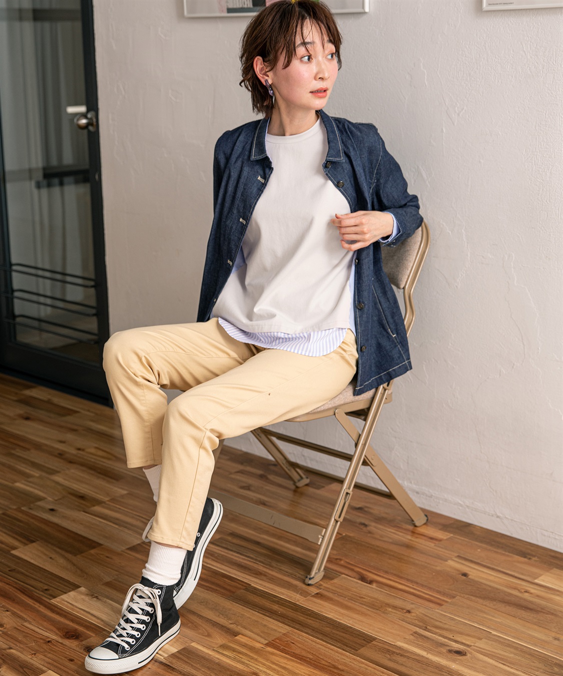 DECOY ストライプドッキングプルオーバー_sub_17