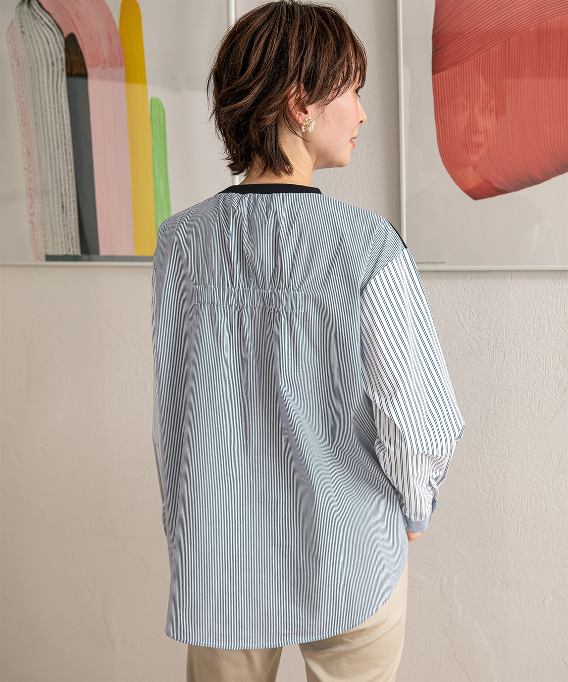 DECOY ストライプドッキングプルオーバー_sub_20