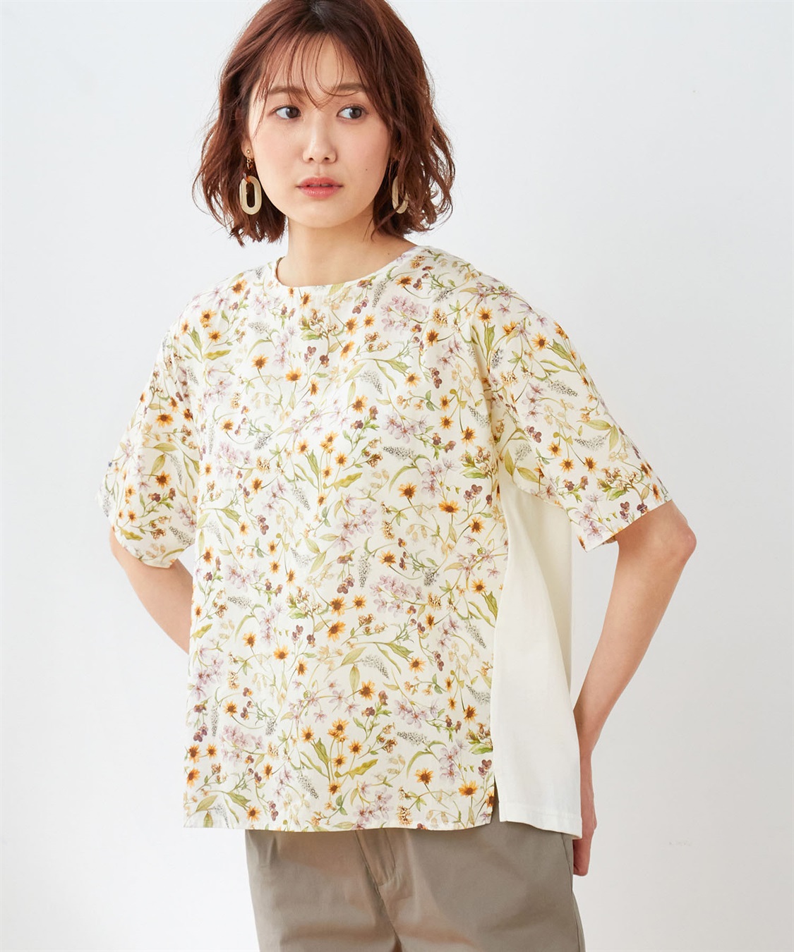 DECOY 【オーガニックコットン】リバティプリントプルオーバー_sub_1