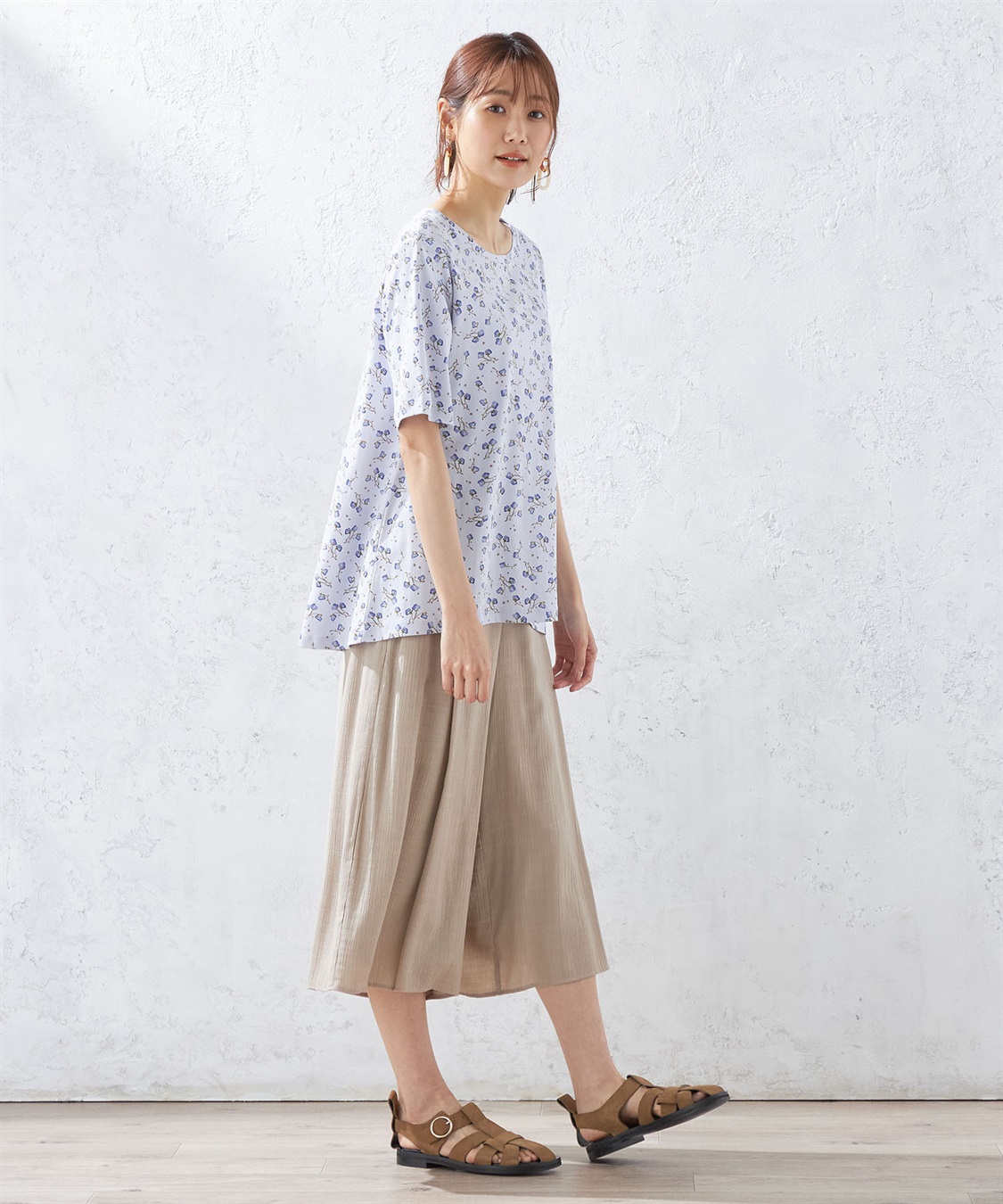 DECOY 【接触冷感】コラボフラワープリントチュニック_sub_7