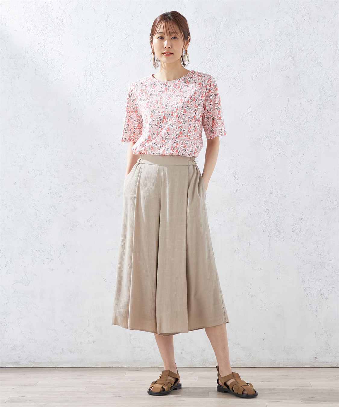 接触冷感】フラワープリントチュニック DECOY｜クロスプラス公式通販サイト