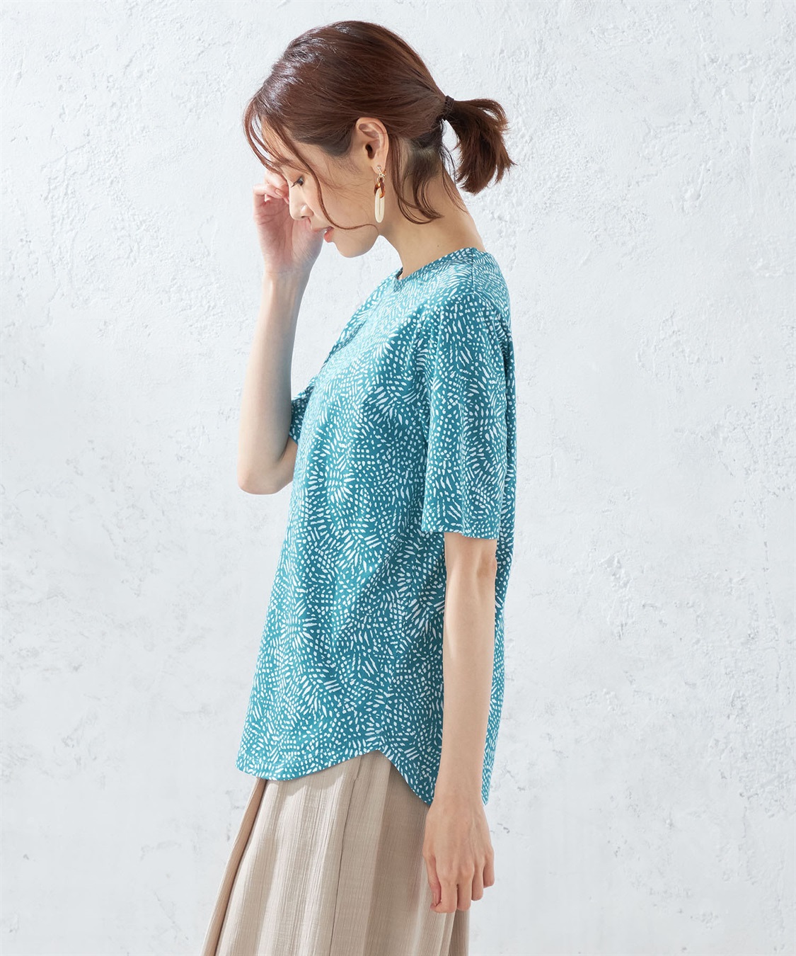 DECOY 【接触冷感】エスニックプリントプルオーバー_sub_1