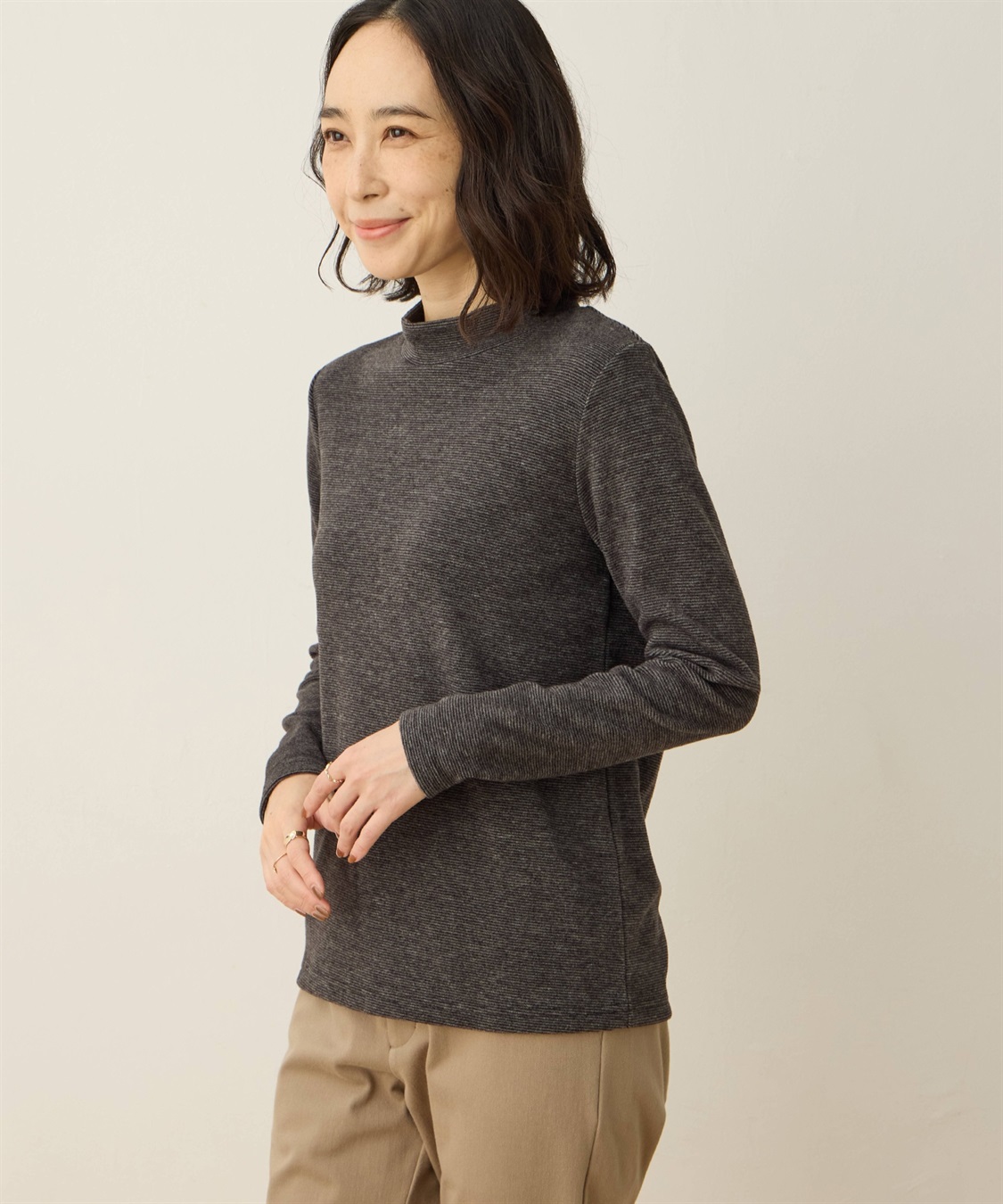 DECOY 【シアバター配合】ハイネックプルオーバー【吸湿発熱・日本製】_sub_1