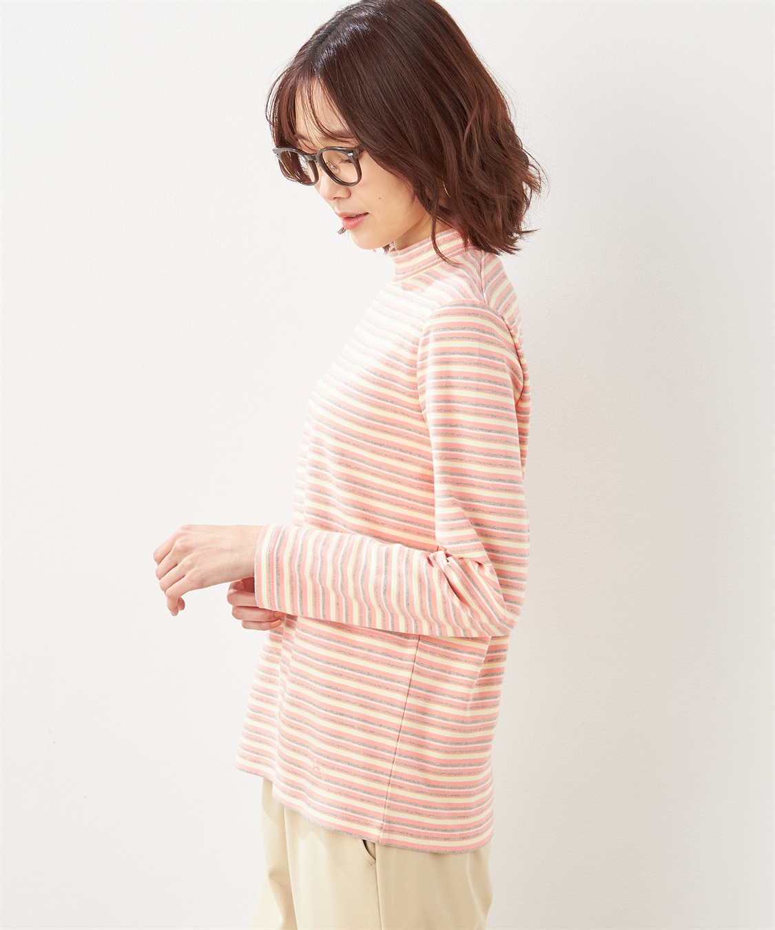 DECOY 【オーガニックコットン】スムースボーダーTシャツ_sub_1