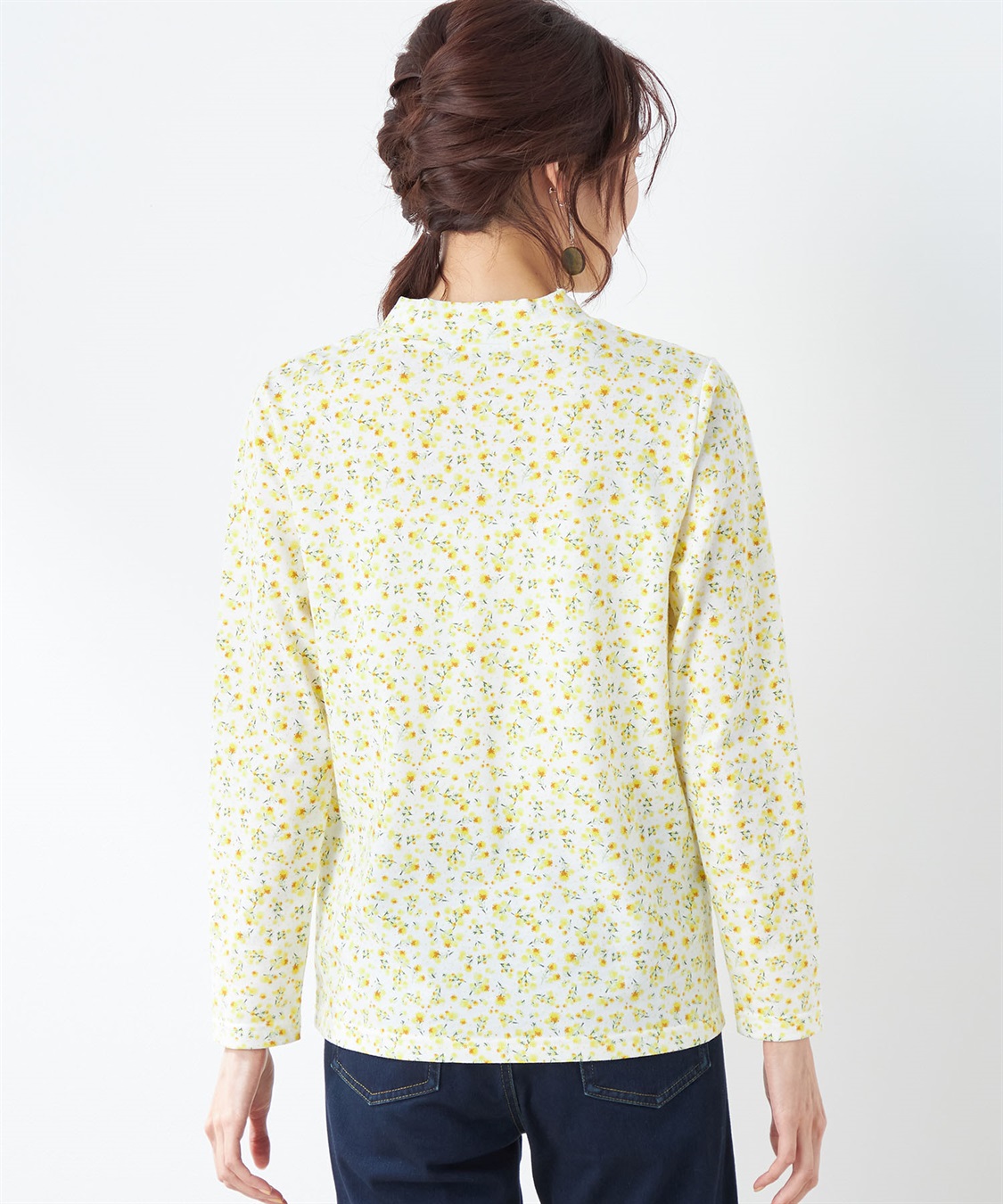 DECOY ミモザプリントハイネックカットソー_sub_3