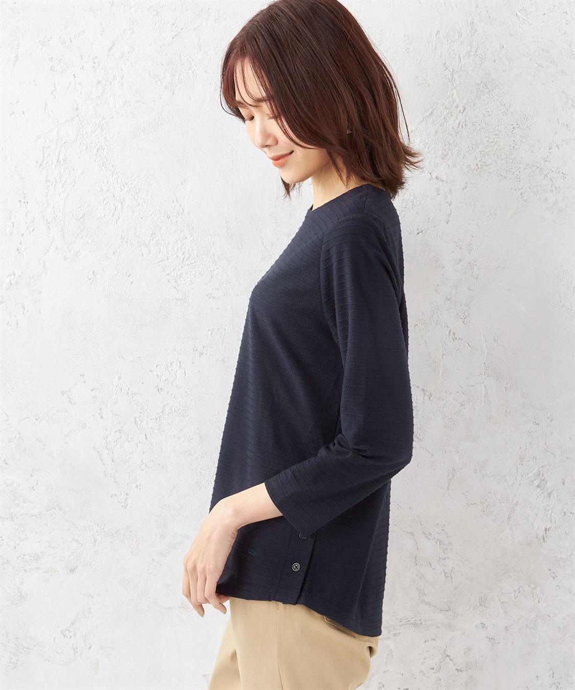 DECOY オーガニックコットンジャガード編みプルオーバー_sub_1