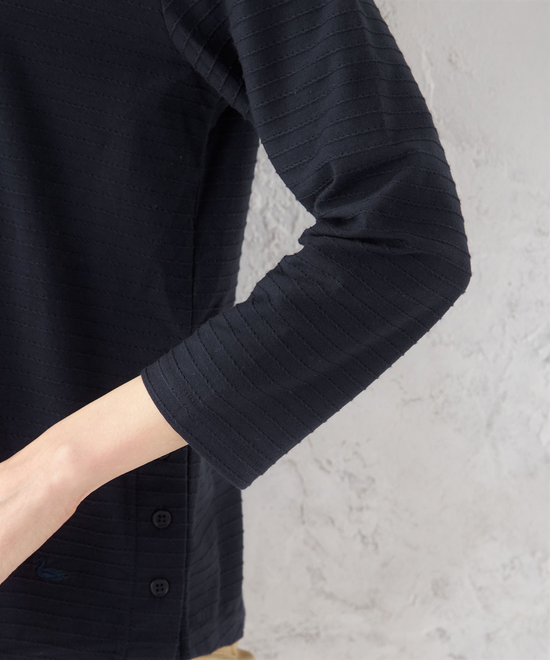 DECOY オーガニックコットンジャガード編みプルオーバー_sub_4