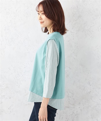 DECOY ギンガムチェックドッキングプルオーバー_subthumb_1