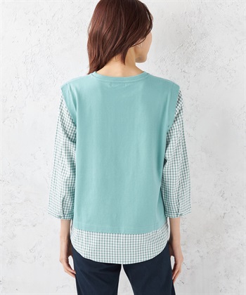 DECOY ギンガムチェックドッキングプルオーバー_subthumb_2