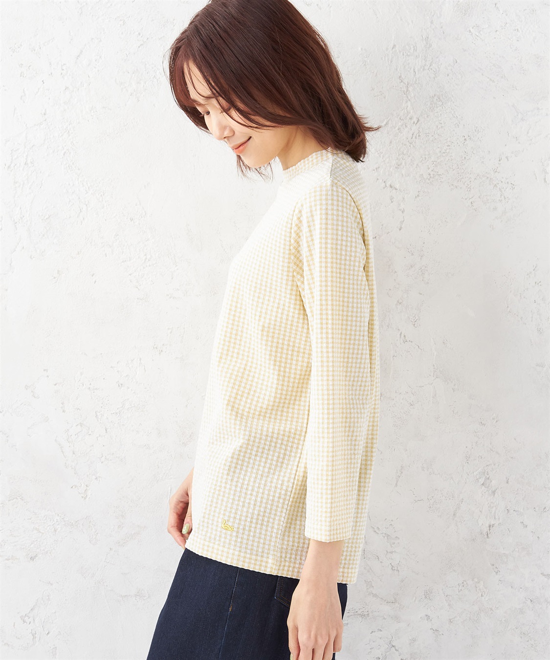 DECOY ギンガムサッカーハイネックプルオーバー_sub_2