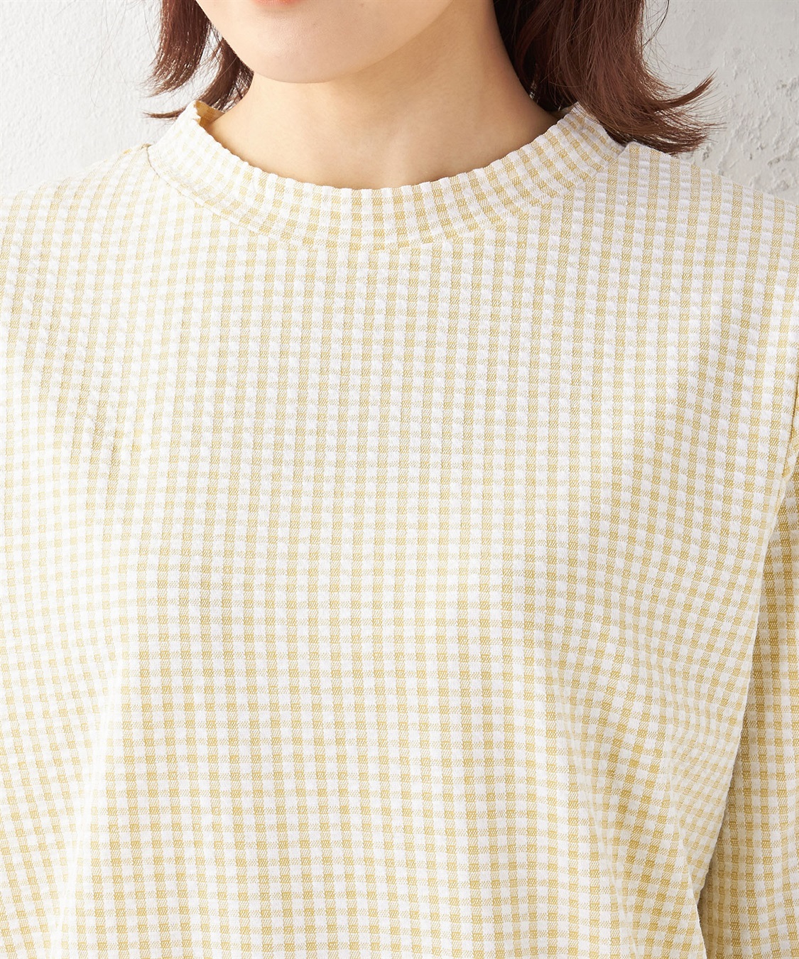 DECOY ギンガムサッカーハイネックプルオーバー_sub_4