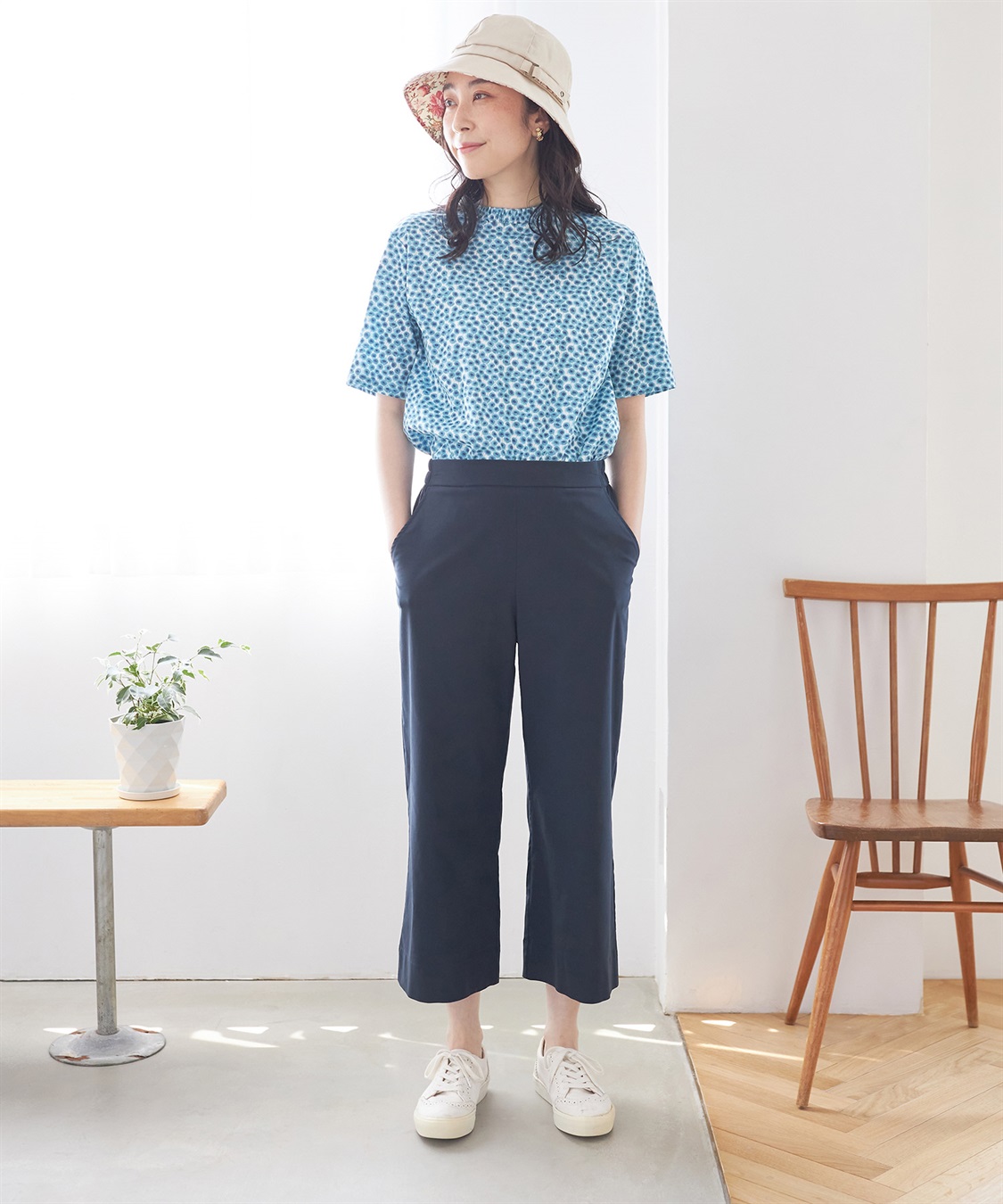 tシャツ シャーリングプルオーバー/リバティプリント レディース リバティプリントシャーリングプルオーバー DECOY｜クロスプラス