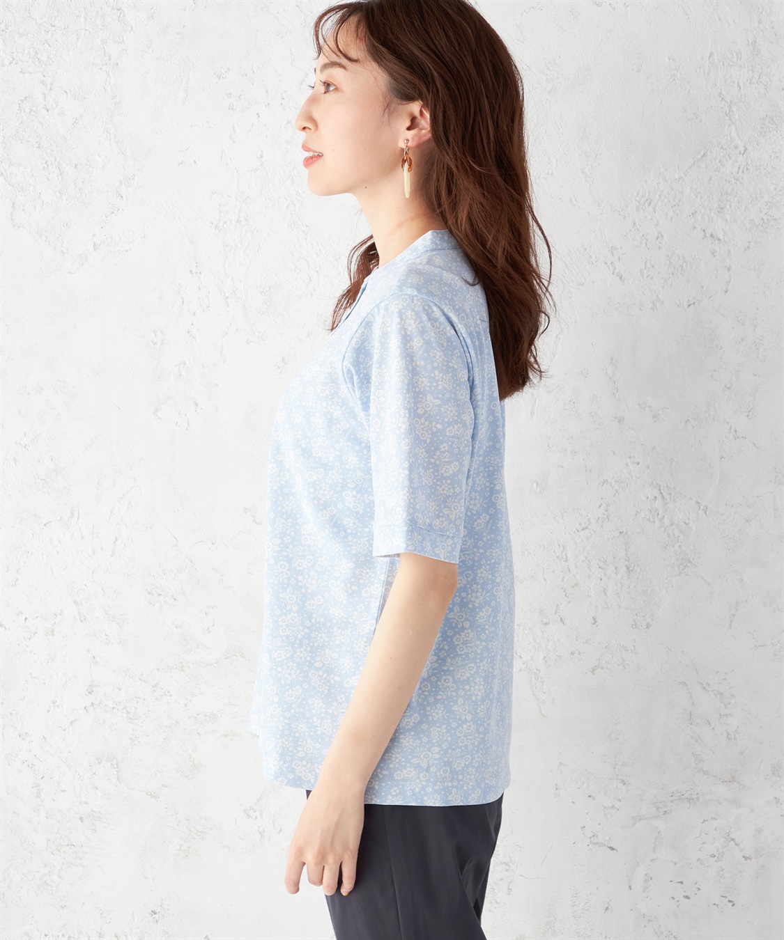 DECOY 【接触冷感】ひやさらカノコプリントポロシャツ_sub_1