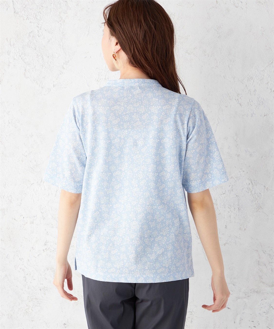 DECOY 【接触冷感】ひやさらカノコプリントポロシャツ_sub_2