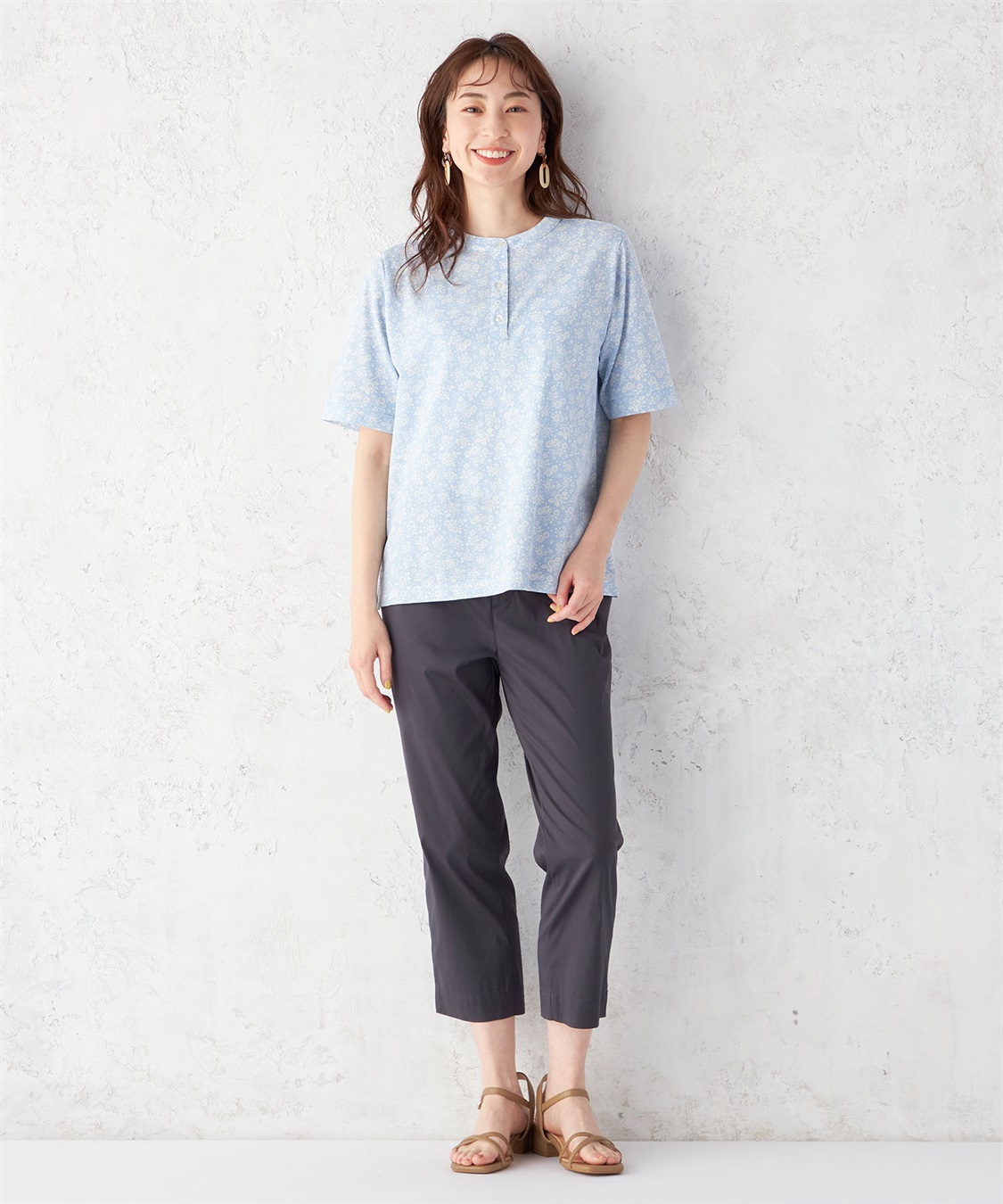 DECOY 【接触冷感】ひやさらカノコプリントポロシャツ_sub_7