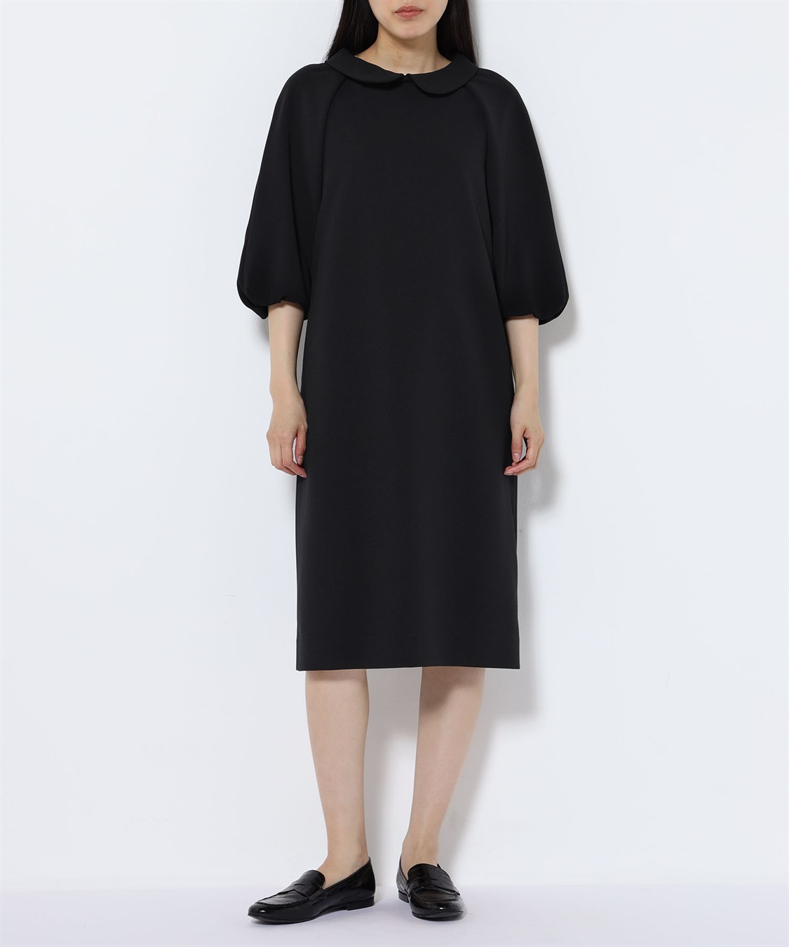 ラウンドカラーボリュームスリーブワンピース 49AV JUNKO SHIMADA