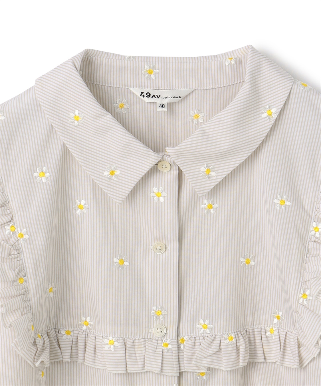 マーガレット刺繍シャツ 49AV.junko shimada｜クロスプラス公式通販サイト