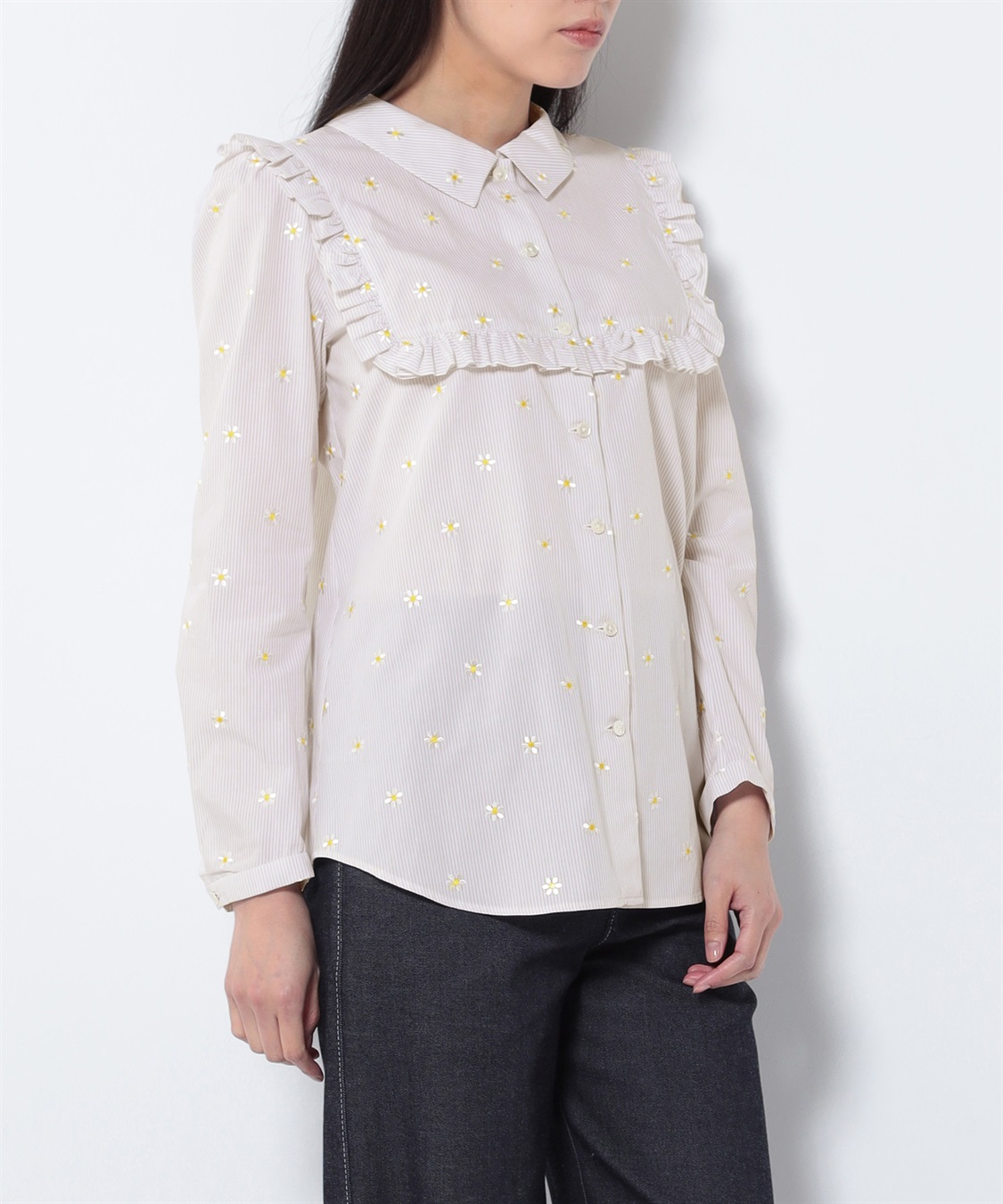 マーガレット刺繍シャツ 49AV.junko shimada｜クロスプラス公式通販サイト