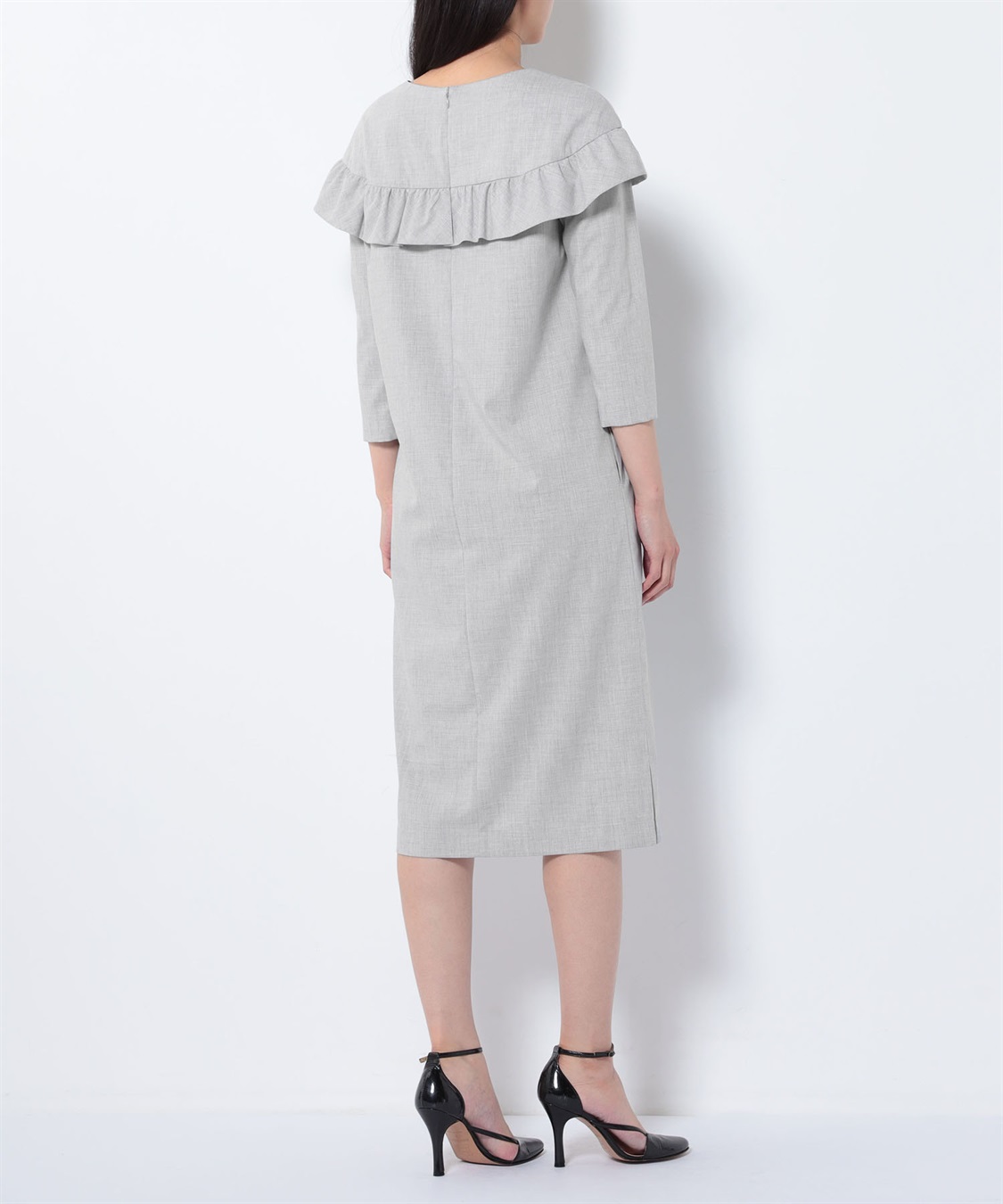 フリル付きワンピース 49AV JUNKO SHIMADA｜クロスプラス公式通販サイト