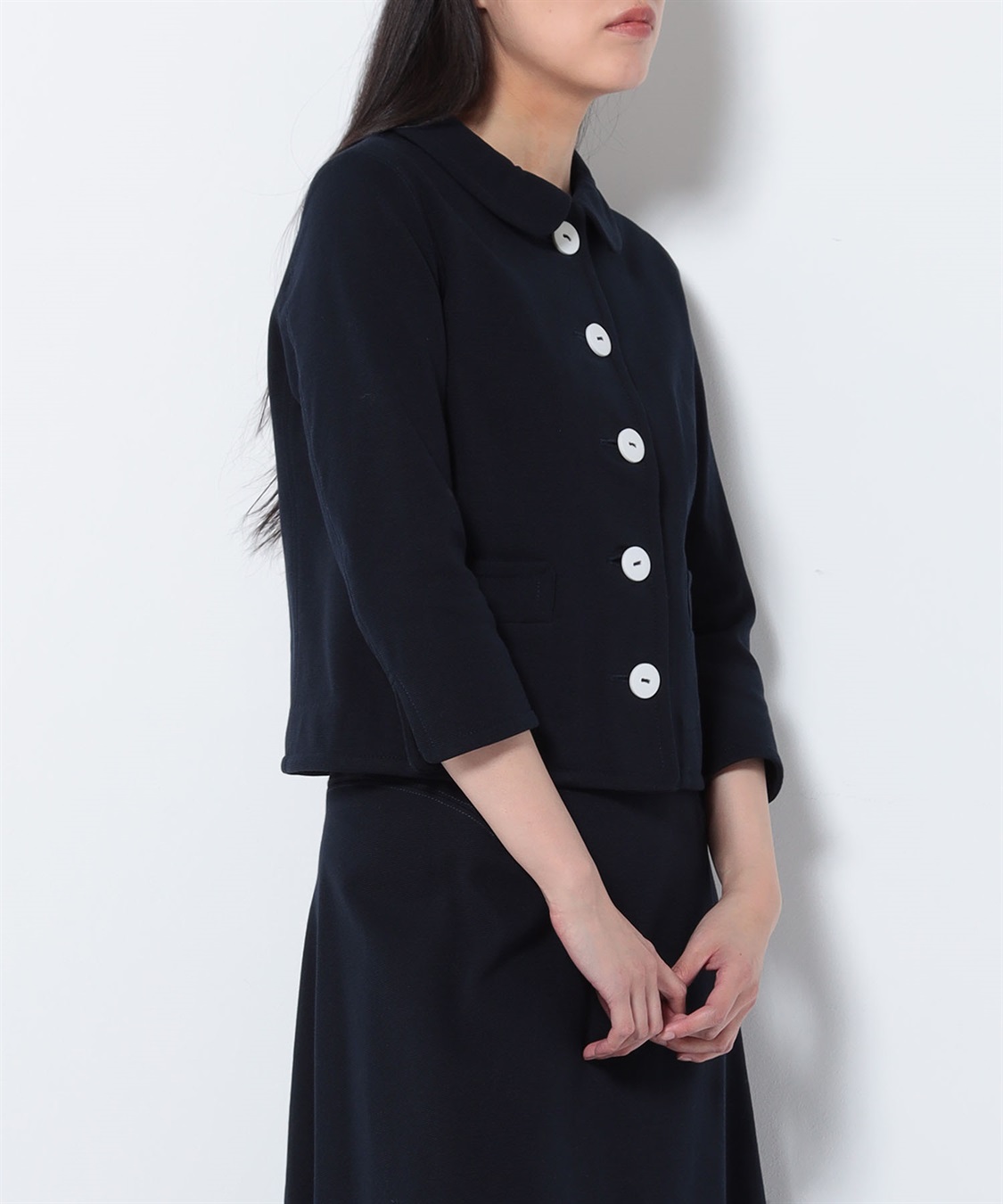 WEB限定】丸衿ジャージージャケット 49AV JUNKO SHIMADA｜クロス
