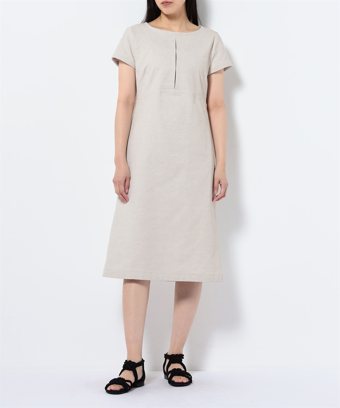 WEB限定商品】ドライクルーネック半袖ワンピース 49AV.junko shimada WEB限定商品】ドライクルーネック半袖ワンピース 49AV.junko shimada