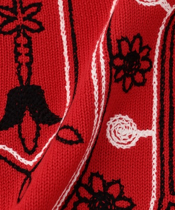 バンダナ刺繍ニットプルオーバー 49AV.junko shimada｜クロス