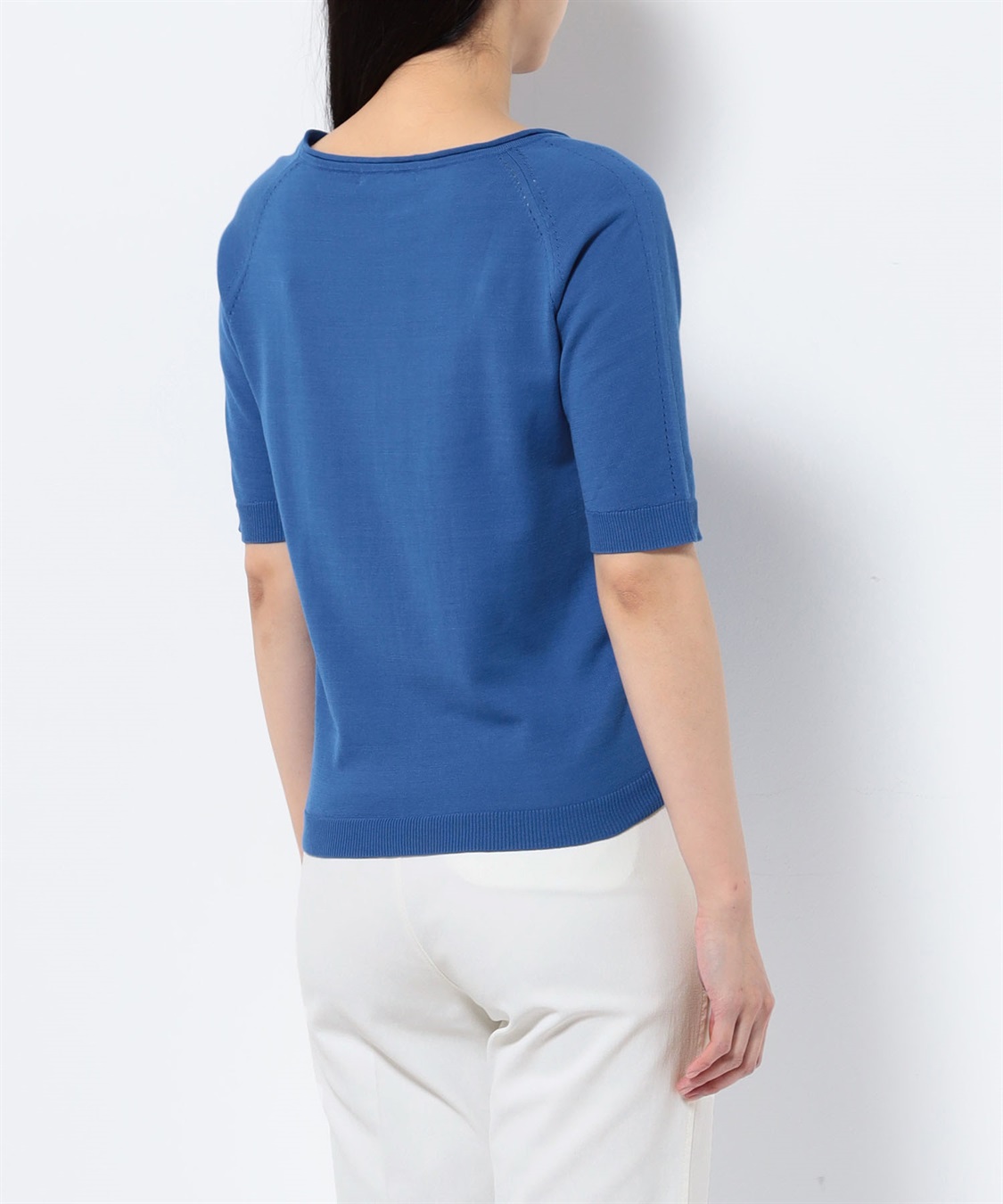 ベーシック半袖ニットプルオーバー 49AV.junko shimada｜クロスプラス 