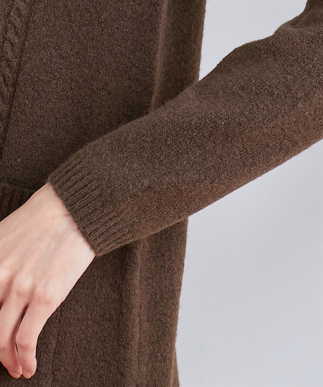 DECOY ハンドウォッシャブルケーブル編みニットチュニック_sub_5