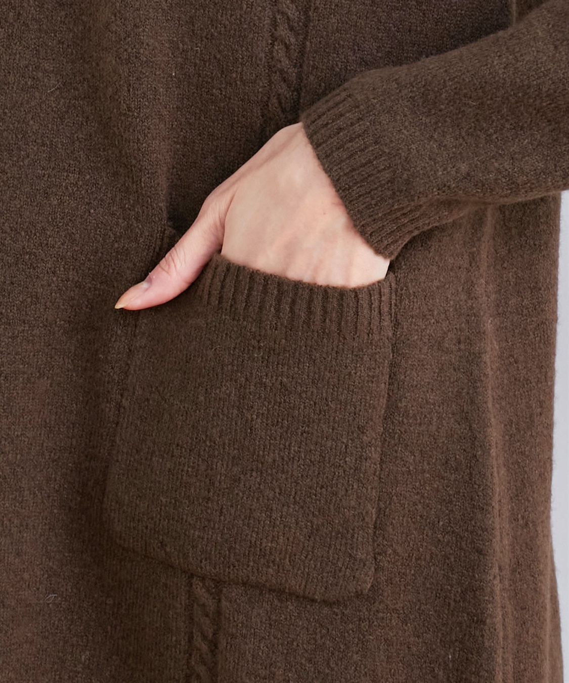 DECOY ハンドウォッシャブルケーブル編みニットチュニック_sub_6