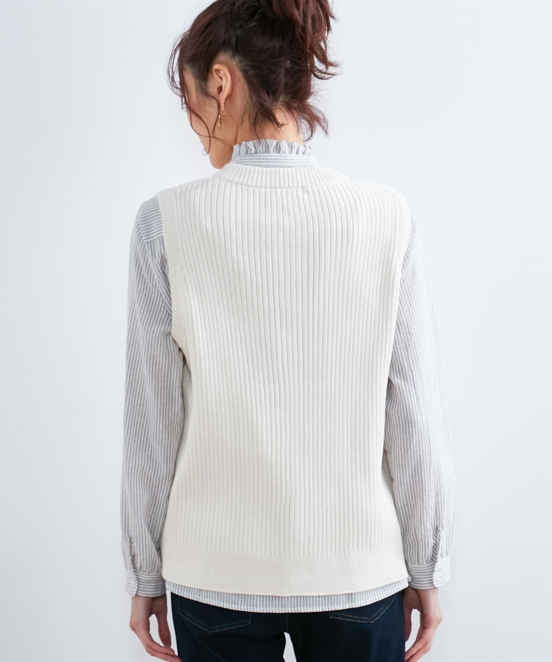 DECOY ケーブル編みニットベスト_sub_3