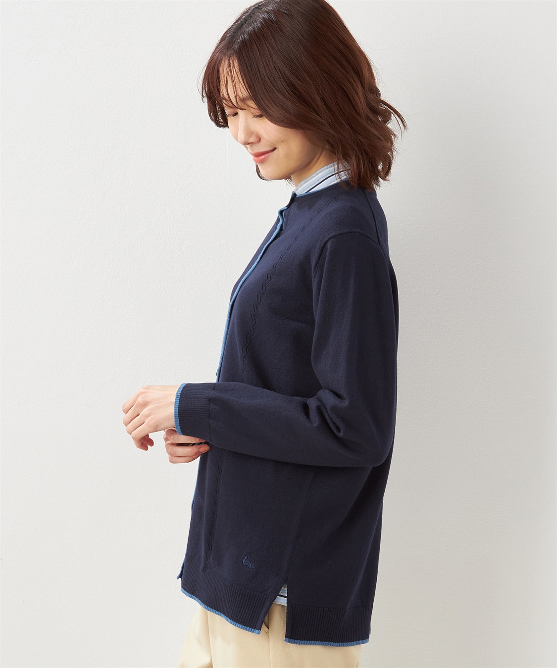 DECOY 配色トリムニットカーディガン_sub_1