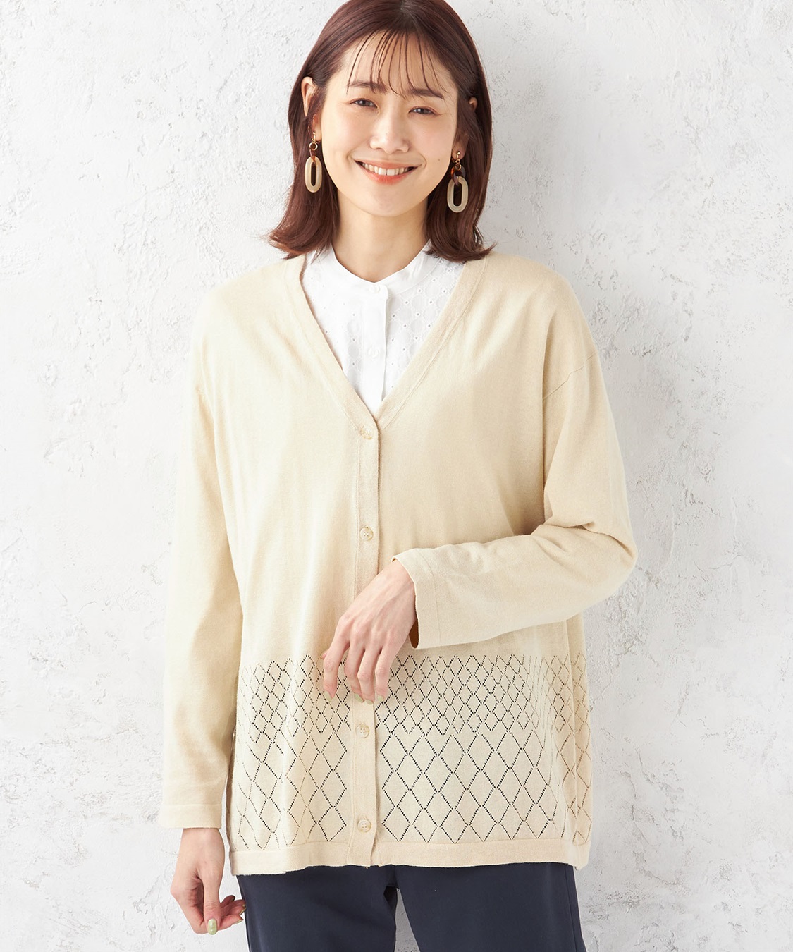 リネンブランドカーディガン DECOY｜クロスプラス公式通販サイト