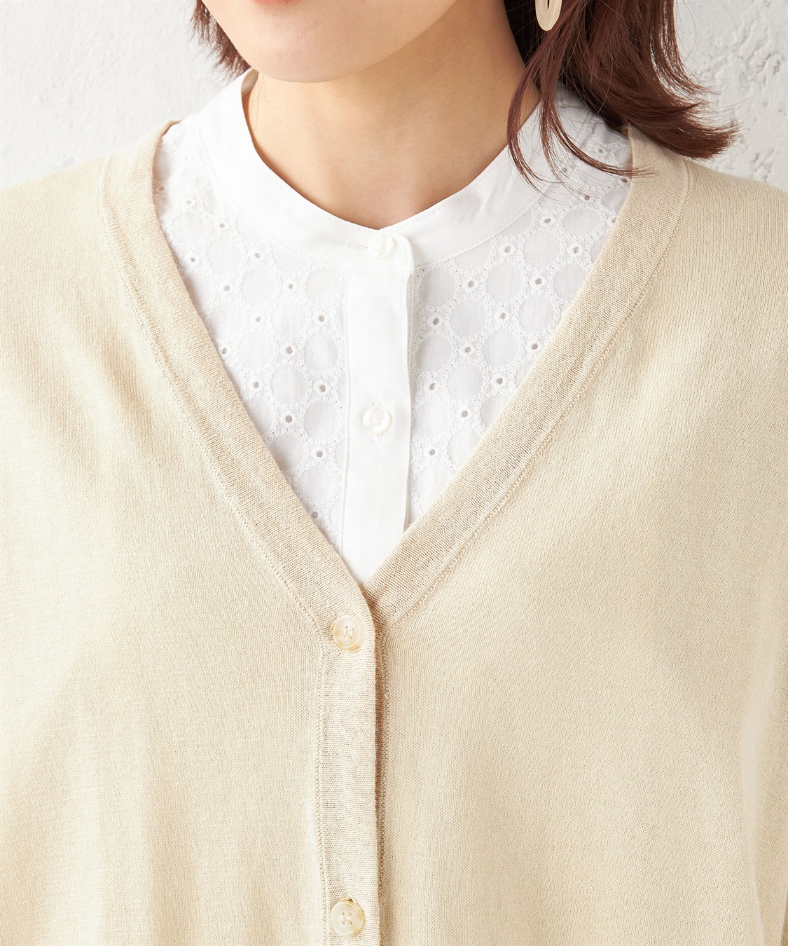 DECOY リネンブランドカーディガン_sub_4