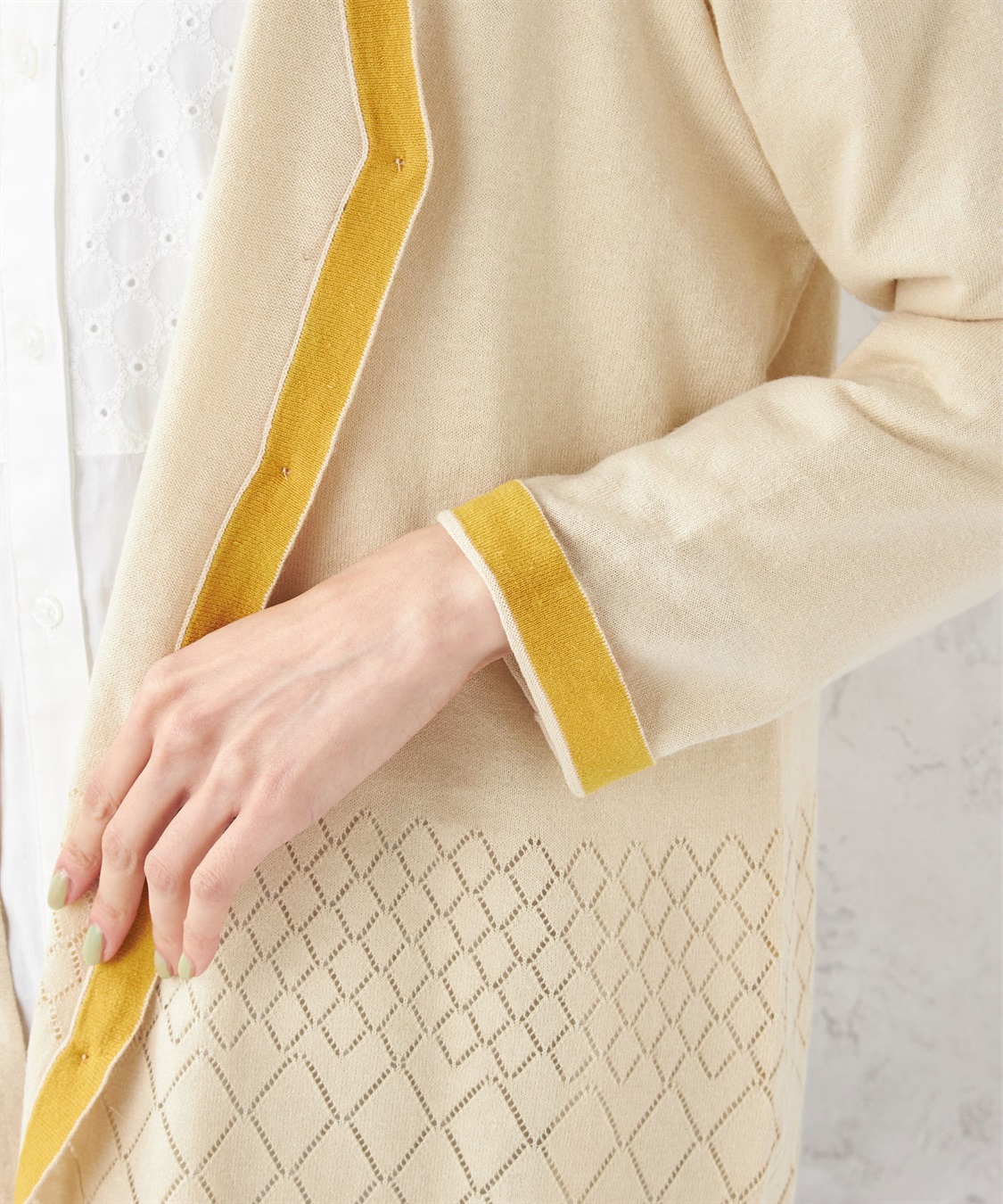 DECOY リネンブランドカーディガン_sub_8