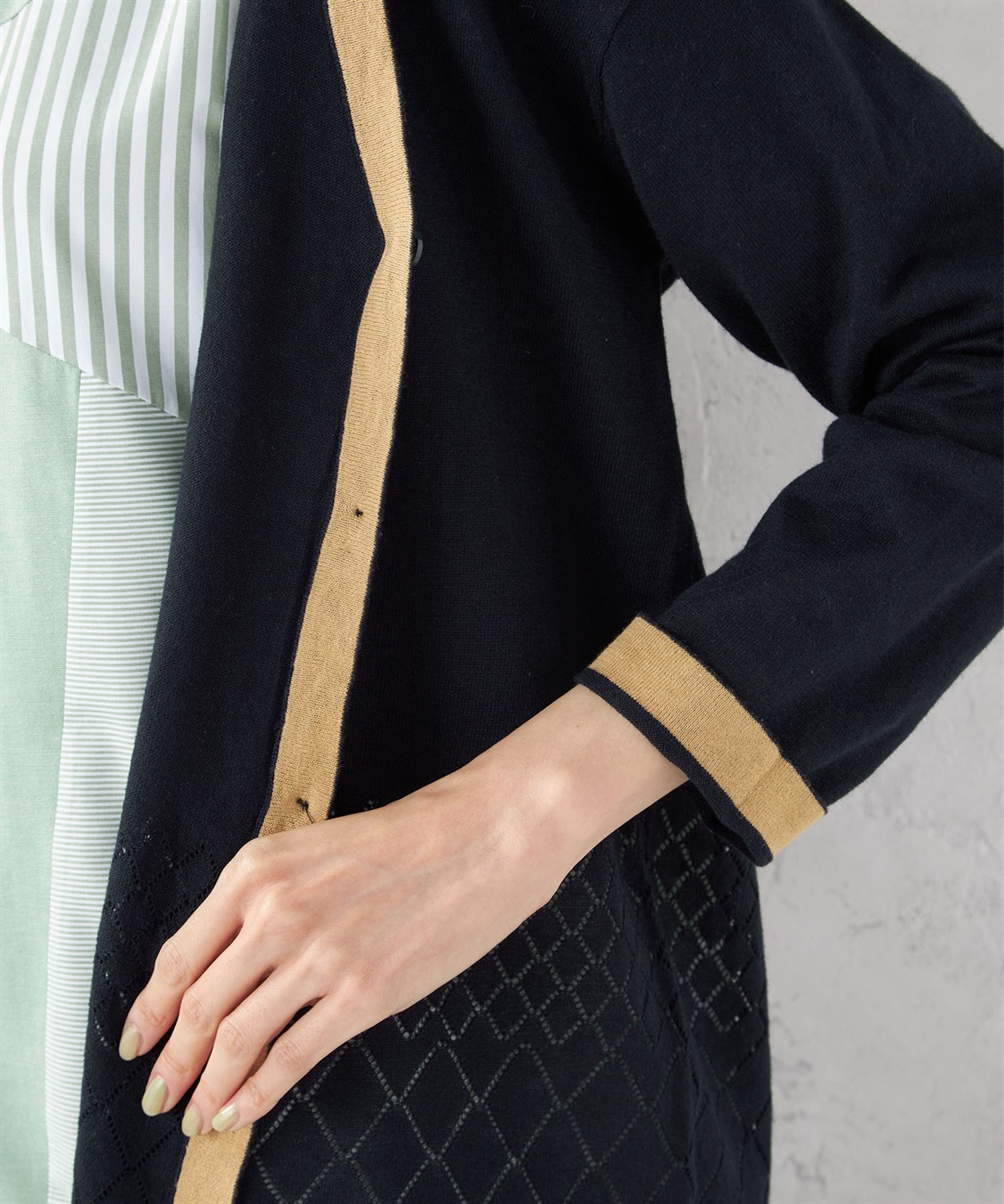 DECOY リネンブランドカーディガン_sub_9