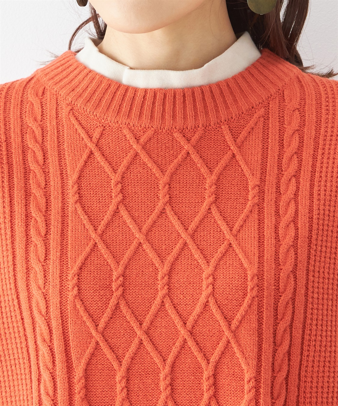 DECOY アラン柄ニットベスト_sub_3