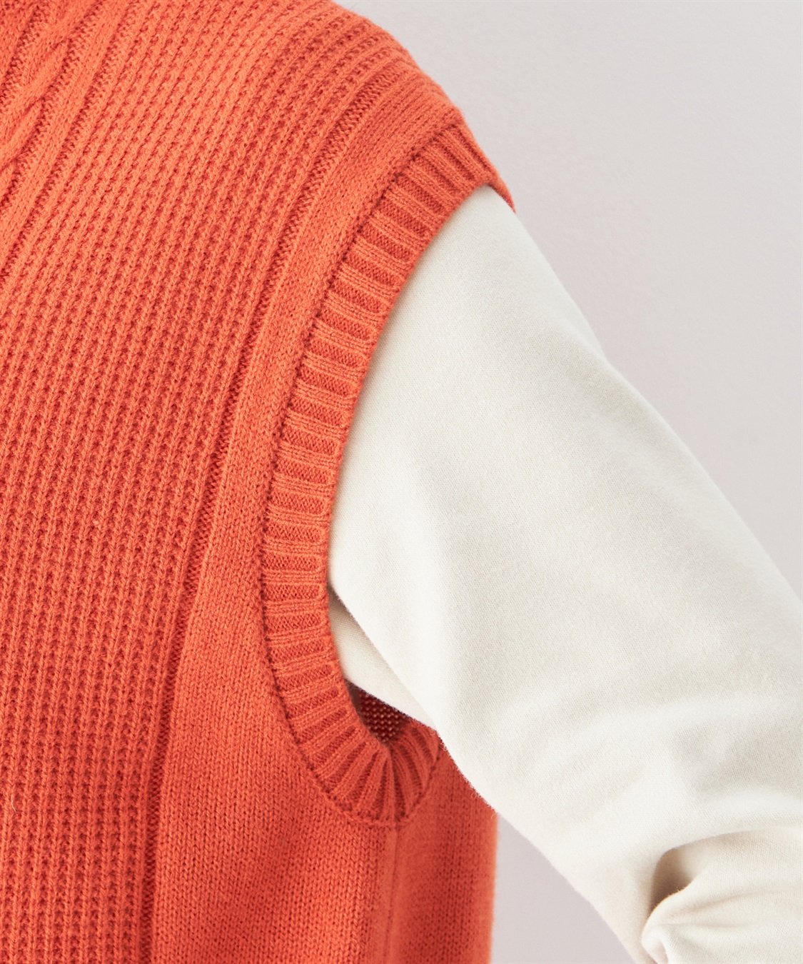 DECOY アラン柄ニットベスト_sub_4