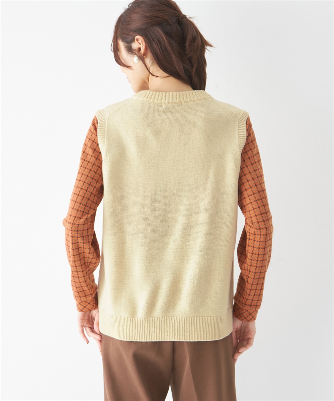 DECOY ケーブル編み前ボタンベスト_sub_2