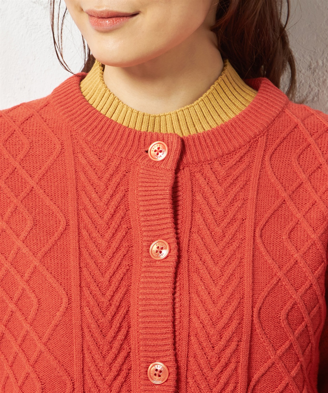  グレンマーティンス ケーブルニットカーディガン Sサイズ カーディガン ケーブルニット ロングカーディガン レディース