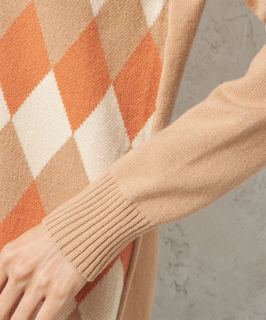 DECOY アーガイルニットプルオーバー_sub_4