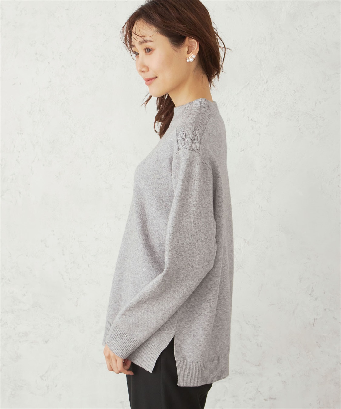 DECOY スウェットライクニットプルオーバー_sub_1